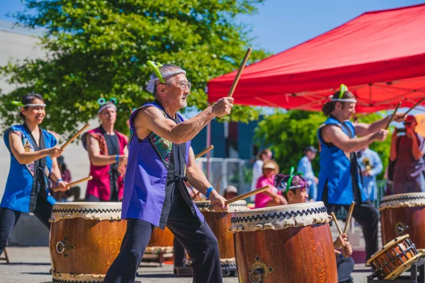 Seattle Kokon Taiko - Yeslar Terrace Park 2023 Photo by Dylan Lockard